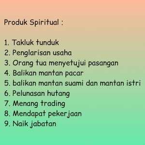 Produk Spritual - Madam Rifdha